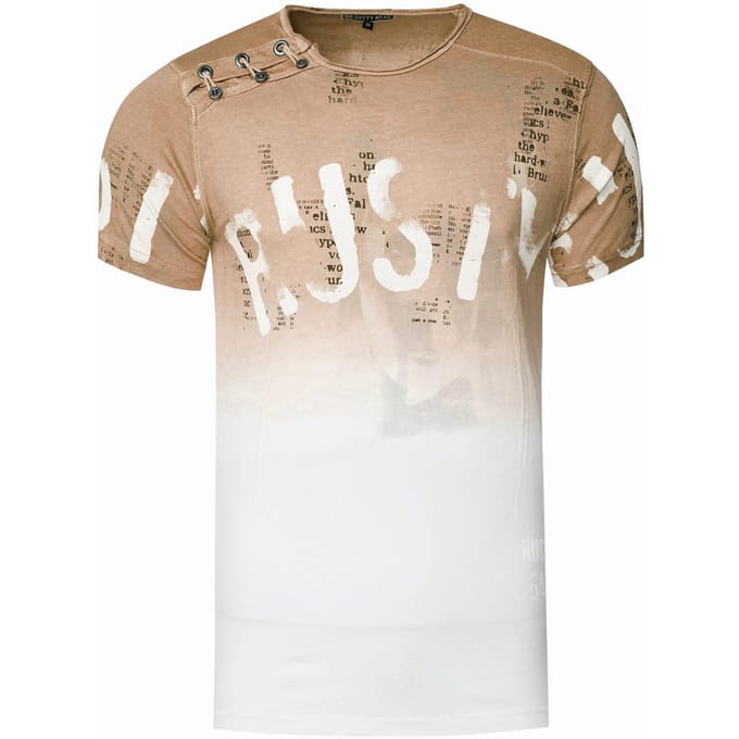 T-shirt Wash with gradient and side button strip