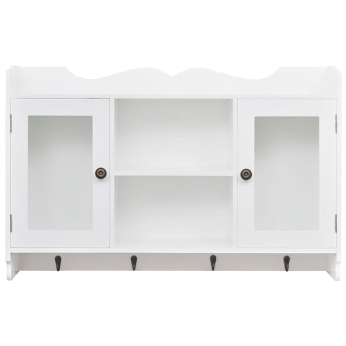 vidaXL - Wandschap - voor - boeken/DVD's - MDF - wit