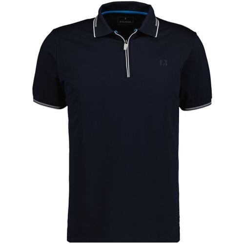 Ragman Polo Zipper Tipping Keep Dry Finish Donker Blauw / male
