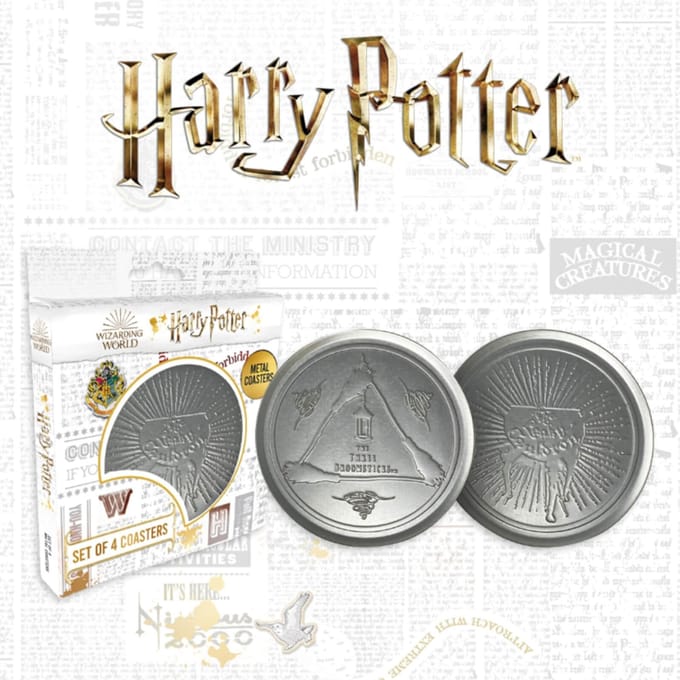 Metalen Onderzetters - Harry Potter - 4 Onderzetters