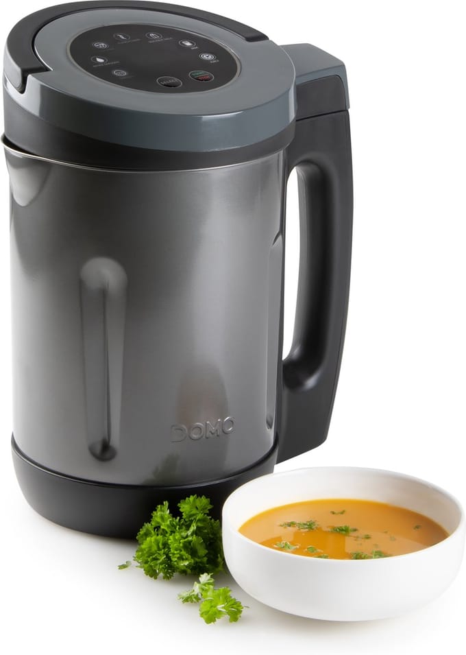 DOMO DO728BL Soepmaker Domo - Met Sauteerfunctie - 2,2 L - 7 Programma's - Blender - RVS/Zwart