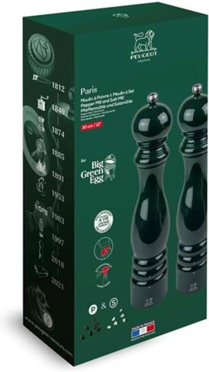 Big Green Egg X Peugeot peper- en zoutmolen 30cm set van 2 Limited Edition