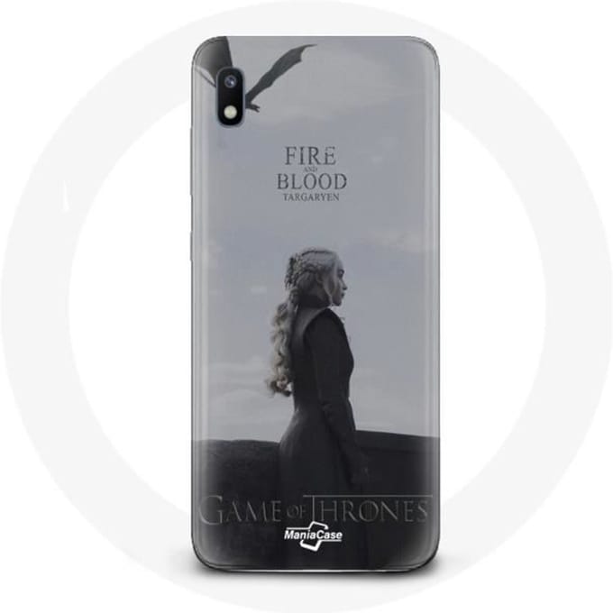Coque pour Samsung Galaxy A10 Game of Thrones Saison 8 Daenerys Targaryen feu et sang Le Trône de Fe