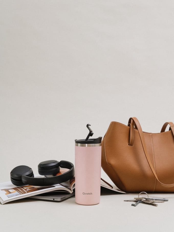 Qwetch Travel mug Geïsoleerd - Pastel Roze