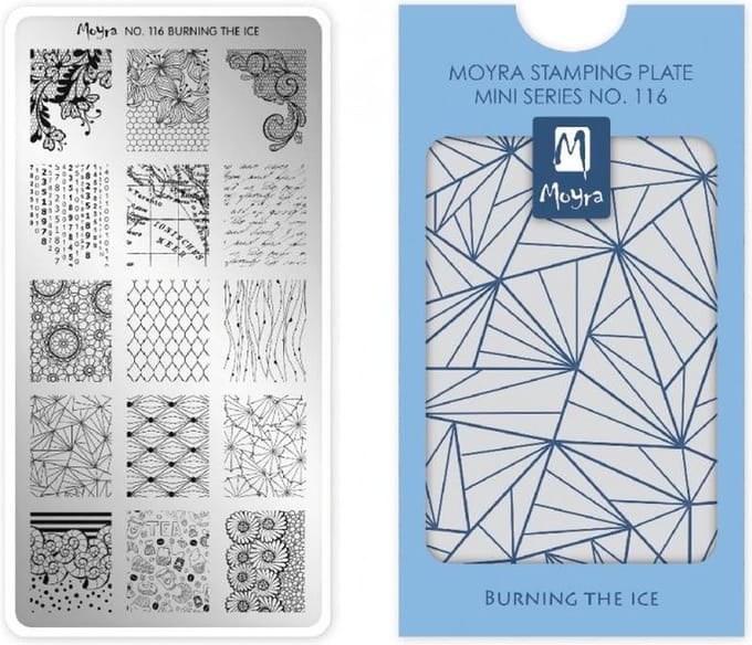 Moyra Mini Stamping Plate 116 Burning The Ice