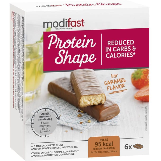 Modifast® Protein Shape Repen Melkchocolade - Karamel 6x27 Reep