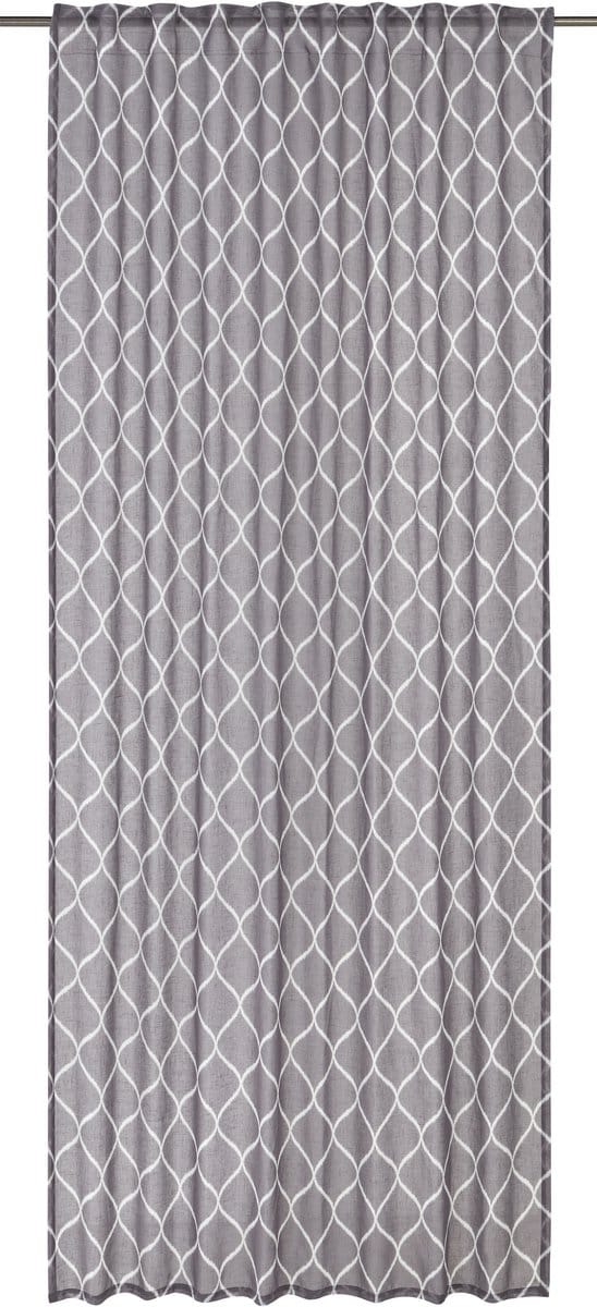 Elbersdrucke Gordijn met lussen Alea 255x140 cm grijs semi-transparant