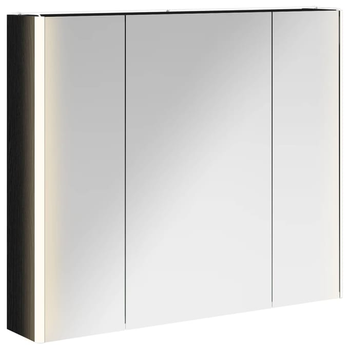 vidaXL - Badkamerspiegelkast - Zwart - Eiken - 83,5 - x - 15,5 - x - 70 - cm