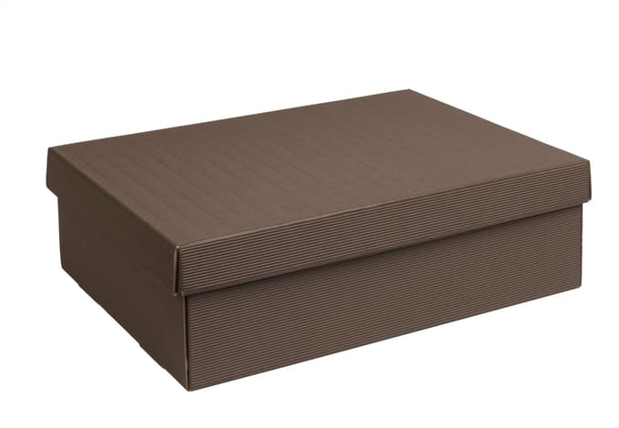Geschenkdoos met deksel karton BRUIN 30,5x21,5x10cm (35 stuks)