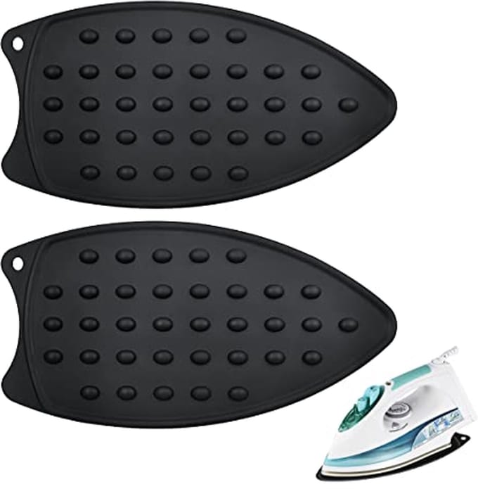 2stuks Silicone Strijkijzer Steunpads - Multifunctionele Hittebestendige Matten voor Strijkplank en Haarstylers
