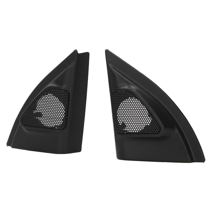 2 pièces Couvercle de montant de porte de voiture Tweeter Garniture Panneau de haut-parleur Remplacement pour Vios YARiS 2014+ gray