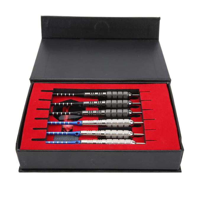 Ensemble de 6 fléchettes de sécurité à pointe dure en alliage d'aluminium, fléchettes de compétition, équipements de sport black