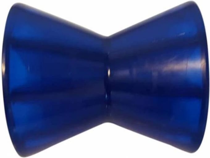Kielrol blauw - 97x89 mm - naafdiameter 14,3 mm