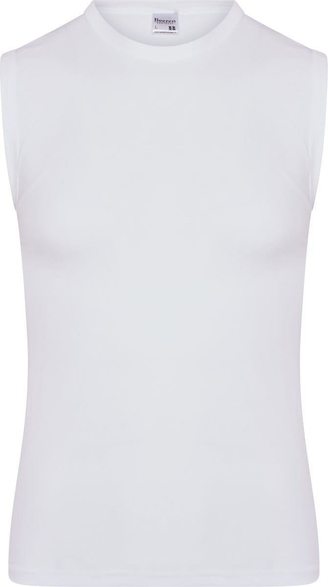 Beeren heren microfiber mouwloos shirt Young - XXL - Wit