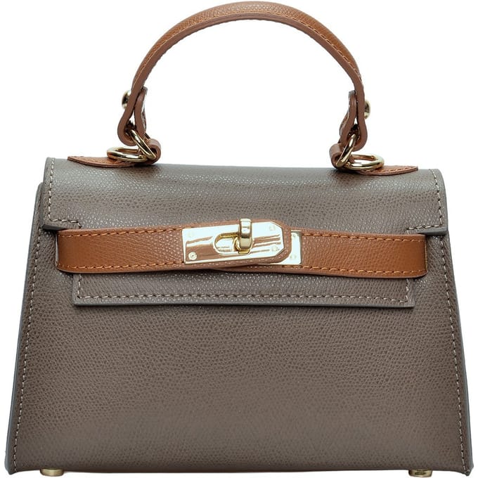 Isabella Rhea Tweekleurig Rundleer Tas