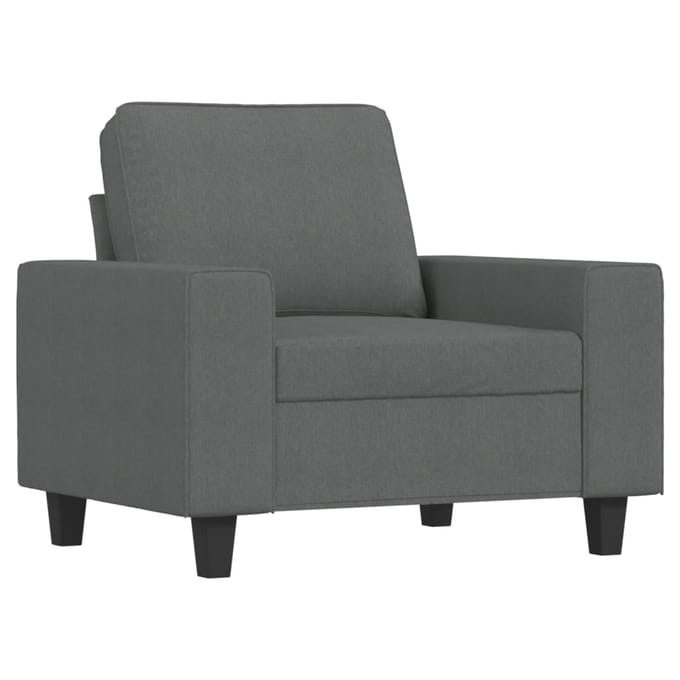 vidaXL - 4-delige - Loungeset - stof - donkergrijs