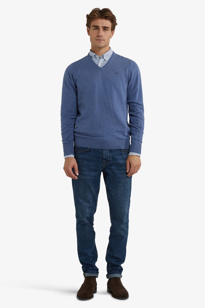 McGregor V-neck Sweater Vintage Blue Taglia: XL | Maglioni a maglia Outlet | Uomo | Blu