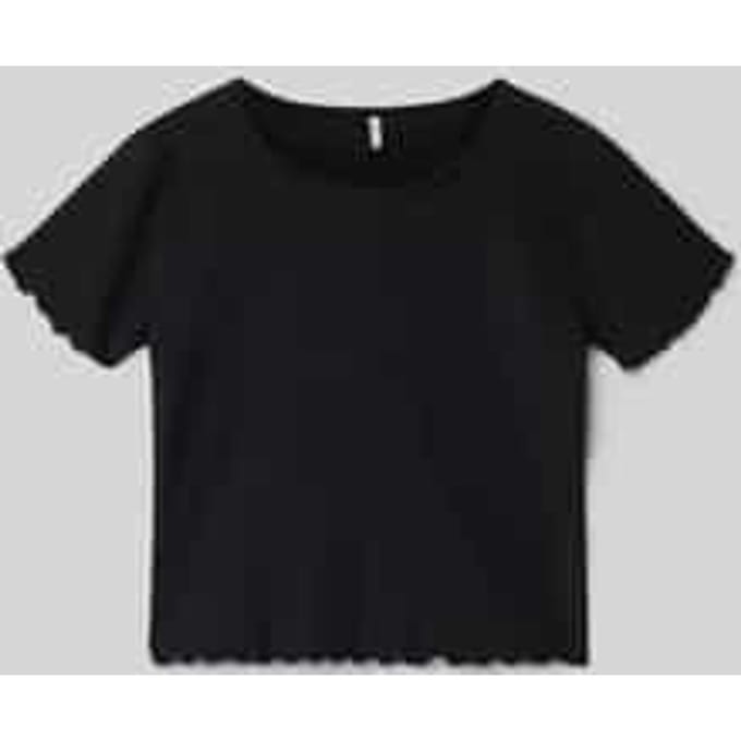 ONLY KOGNELLA S/S O-NECK TOP NOOS JRS Meisjes Top - Black