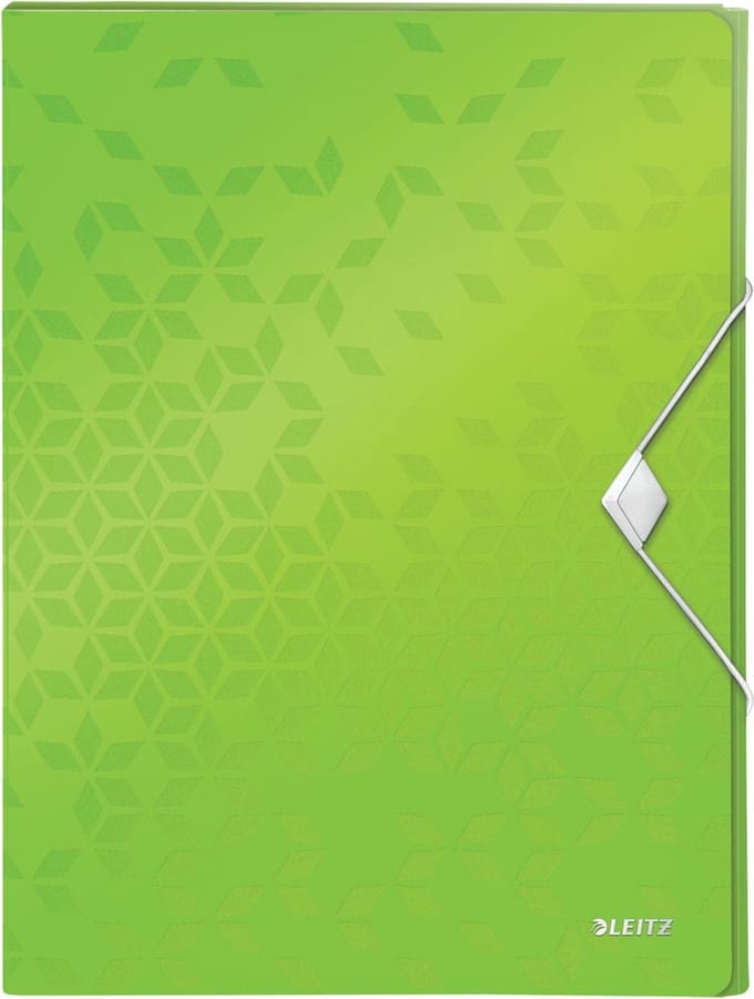 Documentenbox leitz wow a4 30mm pp groen - 5 stuks