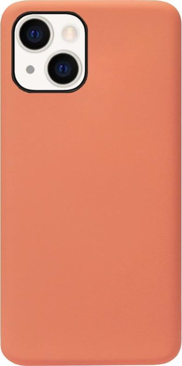ADEL Premium Siliconen Back Cover Softcase Hoesje Geschikt voor iPhone 13 - Oranje