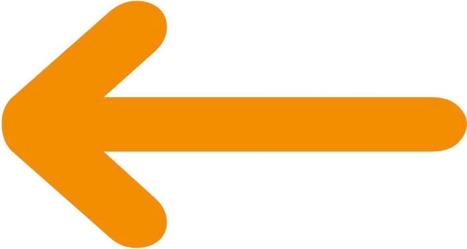 Vloerstickers pijlen oranje - Vloermarkeringspijlen
