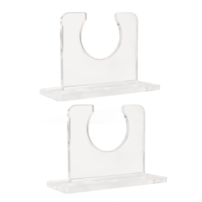 2 stuks Honkbalknuppelhouder voor Verticale Display Stevige Acryl Knuppelhanger Honkbalknuppel Muurbevestiging white