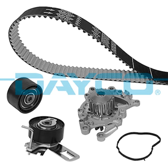 Waterpomp + distributieriem set PowerGrip® DAYCO KTBWP12080