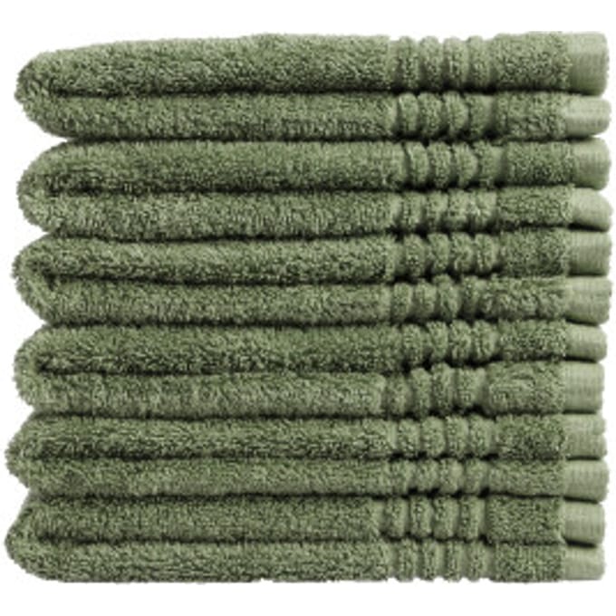 PHLOX Supreme Gastendoekjes 30x50 - set van 6 - Zware kwaliteit 600 g/m2 - Oud Groen