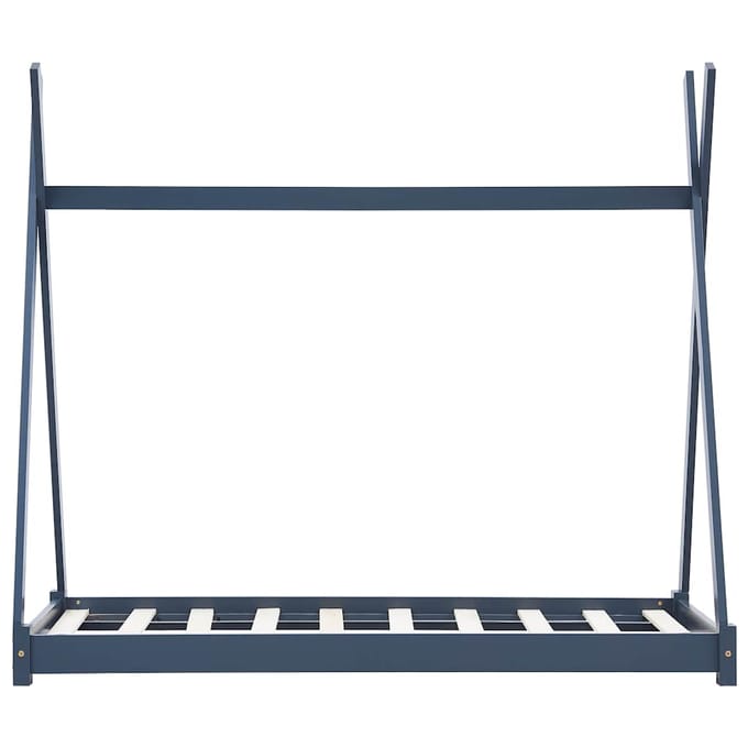 vidaXL - Kinderbedframe - massief - grenenhout - grijs - 70x140 - cm