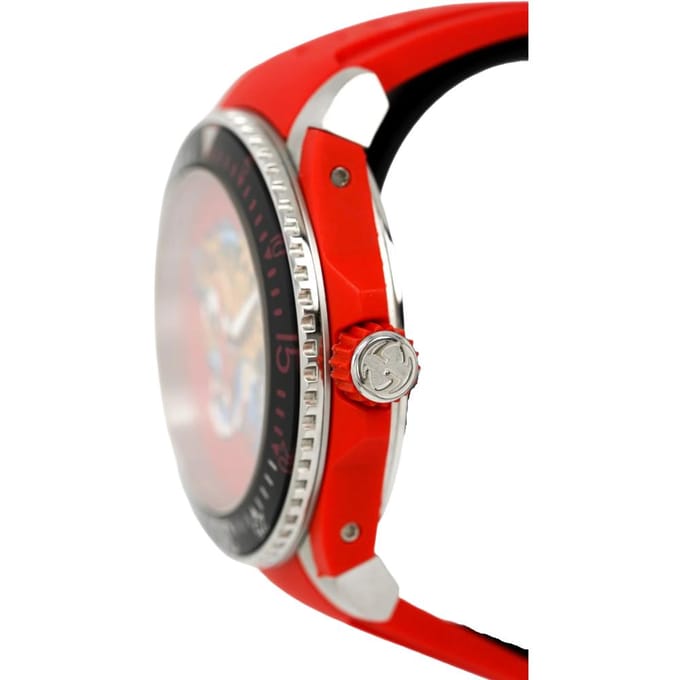 Gucci YA136315 Dive rode tijgerkop wijzerplaat herenhorloge