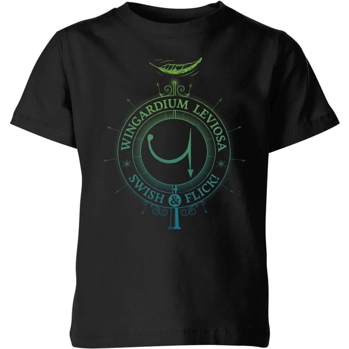Harry Potter Wingardium Leviosa kinder t-shirt - Zwart - 146/152 (11-12 jaar)