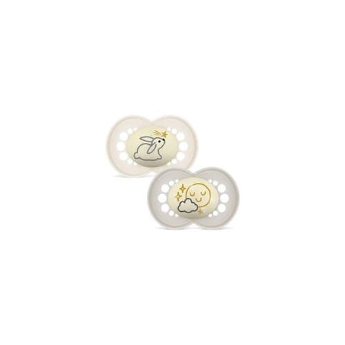 Mam Original fopspeen Night 6-16 maanden Beigebrown unisex