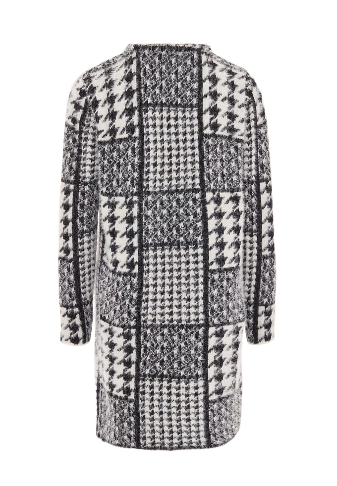 Faina Vest Dames wol wit zwart