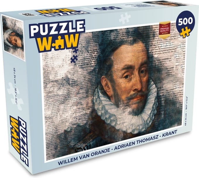 Puzzel Willem van Oranje - Adriaen Thomasz - Krant - Legpuzzel - Puzzel 500 stukjes