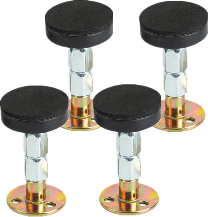 Verstelbaar Bedframe Stabilizer Set - 4-pack voor Kamerwanden, Hoofdeinde Stoppers en Anti-Schudgereedschap
