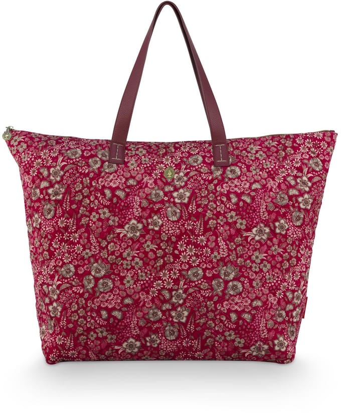 Pip Studio - Tilda Tote Bag Dames - Tas - Daisy Dreams - Rood - 66x20x44cm
