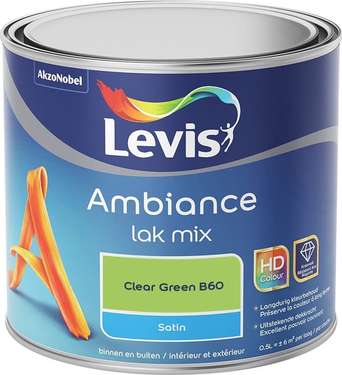 Levis - Ambiance Lak Satin Mix - Clear Green B60 - Mengverf - 0,5 L