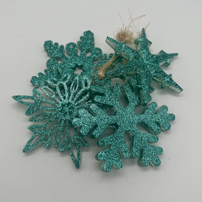 Kersthangers - Kersthanger set van 4 - turquoise