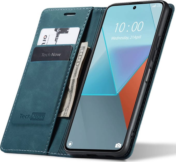 Hoesje geschikt voor Xiaomi Redmi Note 13 Pro Plus - Book Case Leer Slimline Blauw