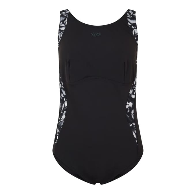 Speedo Dames/Dames logo-eendelig badpak (Zwart)