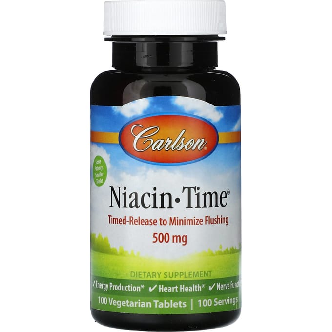 Niacin-Time, 500 mg, 100 vegetarische tabletten