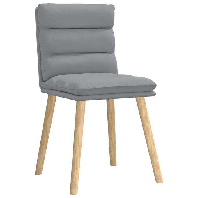 vidaXL - Eetkamerstoelen - 6 - st - stof - lichtgrijs