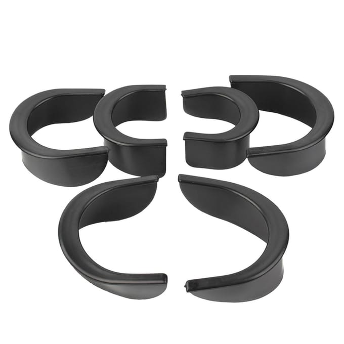 Set van 6 stuks rubberen voeringen voor biljarttafels black