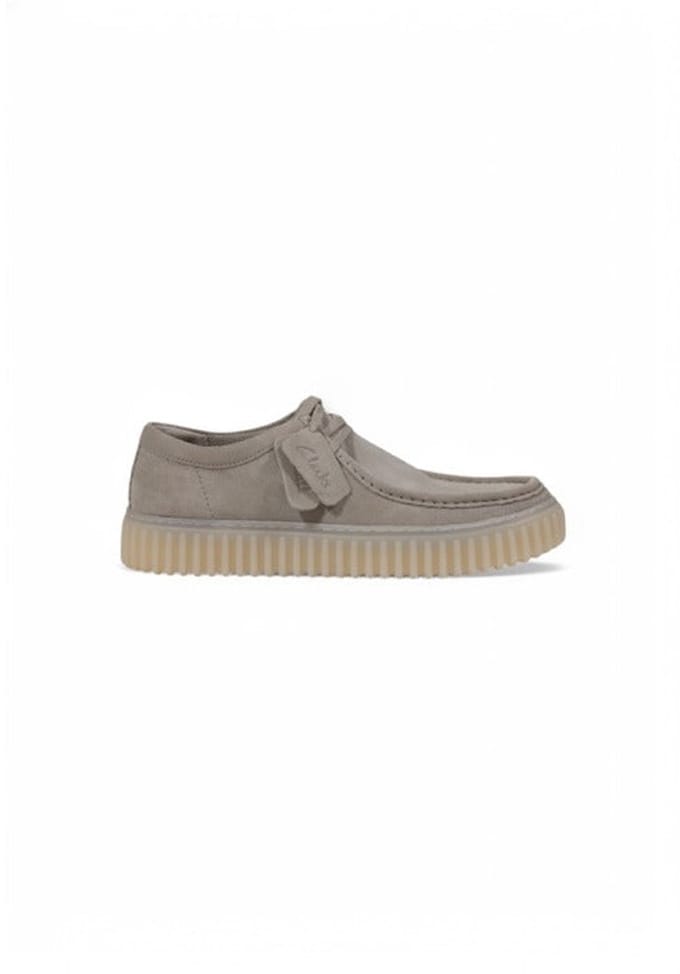 Clarks Heren Lace Ups Shoes In Grijs Van Leer