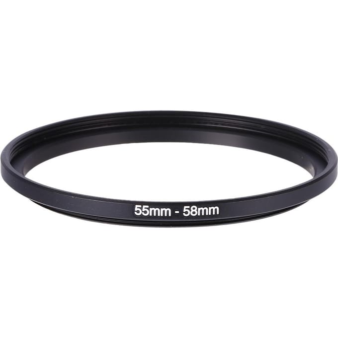 Nieuwe 55mm 58mm 55mm Naar 58mm Step-Up Ringen Metalen Lensfilter Ring Adapter 55 58 black