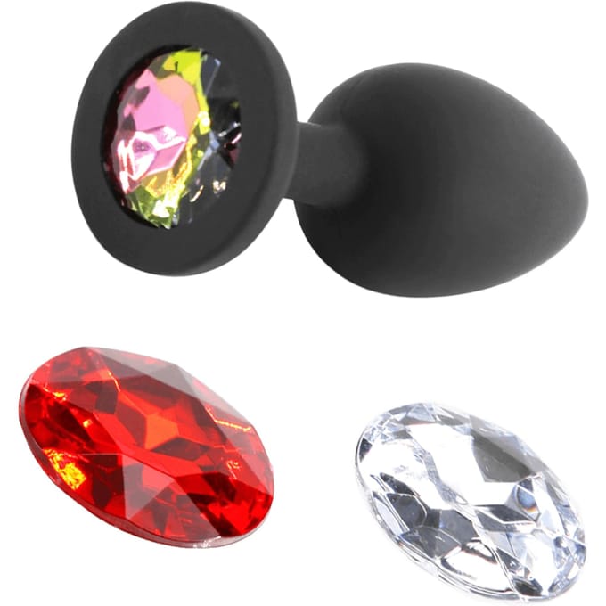 NS Novelties Glams Xchange Round Small - Zwart - 7 cm