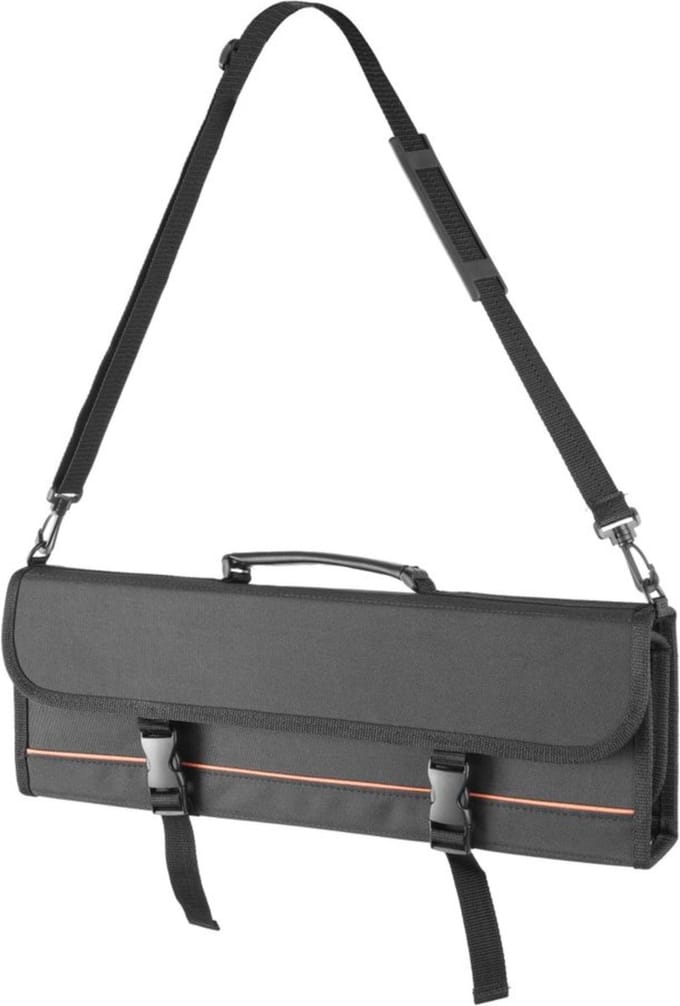 HENDI Messen draagtas – compact ontwerp – elastische houders – zwart – 510x50x170 mm