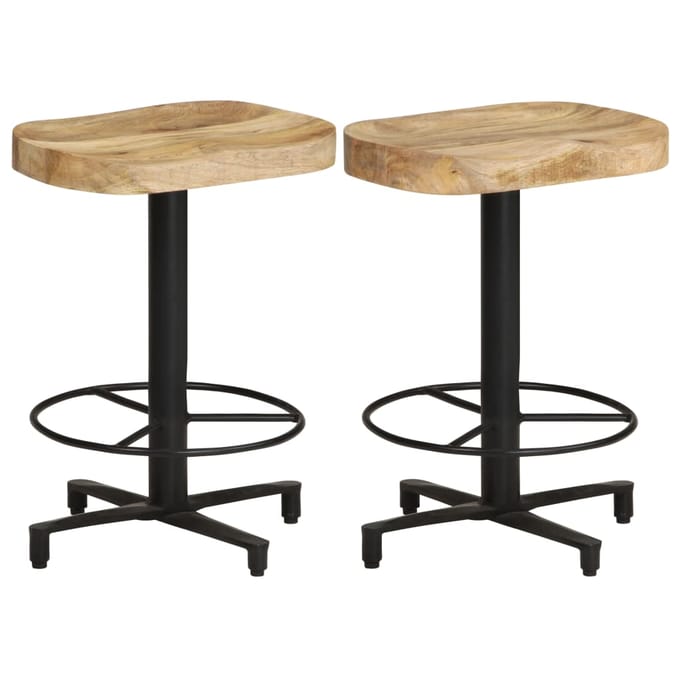 vidaXL - Barkrukken - 2 - st - 52 - cm - massief - mangohout