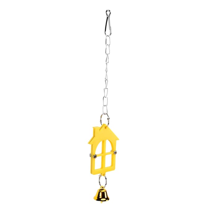 Miroir suspendu pour oiseaux, Anti-éclatement, cage à oiseaux mignonne, jouet avec cloche pour perruche, calopsitte white