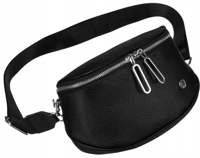 Rovicky® Zwarte Eco-Leren Heuptas / Schoudertas R-WB-J01-8740